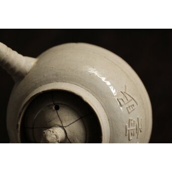 倣 青木木米 白泥眠雲跂石銘 急須 真清水蔵六 識箱　P532 