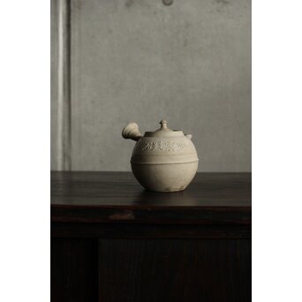 倣 青木木米 白泥眠雲跂石銘 急須 真清水蔵六 識箱　P532