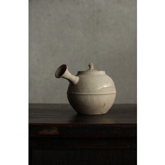 倣 青木木米 白泥眠雲跂石銘 急須 真清水蔵六 識箱　P532 