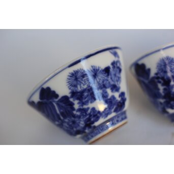 清水七兵衛 染付煎茶碗 五客　P535 