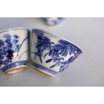 清水七兵衛 染付煎茶碗 五客　P535 