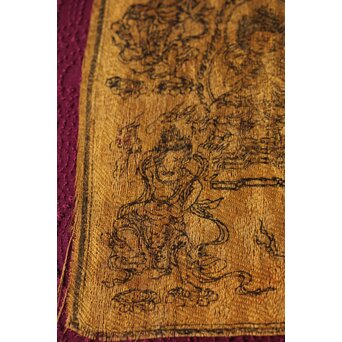 室町時代 高野裂 五大力吼菩薩像 木版　Z622 