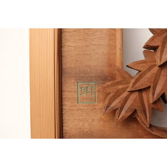 寺崎明 井波彫刻 花鳥木彫欄間 2枚1組　R0467 