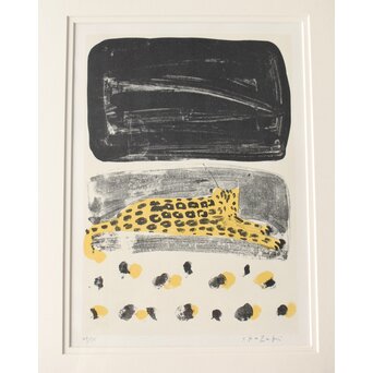 香月泰男 リトグラフ『動物シリーズ石版画集II』ジャガー　Z624 