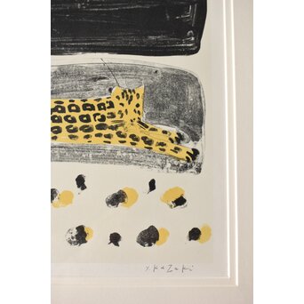 香月泰男 リトグラフ『動物シリーズ石版画集II』ジャガー　Z624 