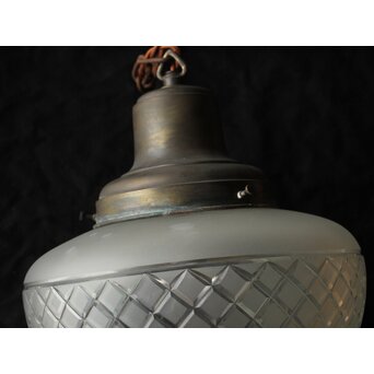 大型 オーバル 切子照明　A498 