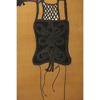 芹沢銈介 型染 ばんどり図屏風　Z626 