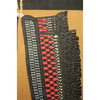 芹沢銈介 型染 ばんどり図屏風　Z626 