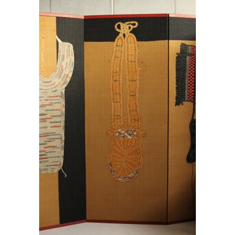 芹沢銈介 型染 ばんどり図屏風　Z626 