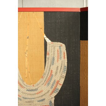 芹沢銈介 型染 ばんどり図屏風　Z626 