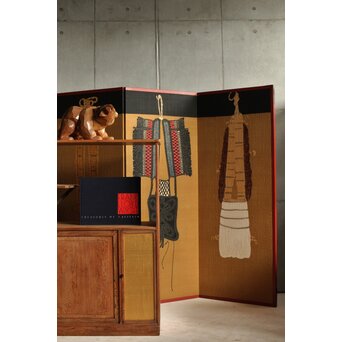 芹沢銈介 型染 ばんどり図屏風　Z626 