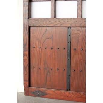 総欅 乳白色アクリル板仕様 飴色蔵戸　W0192Y 