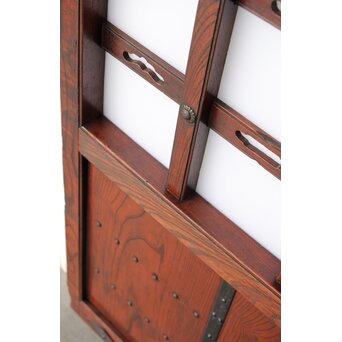 総欅 乳白色アクリル板仕様 飴色蔵戸　W0192Y 