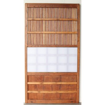 総欅 乳白色アクリル板仕様 飴色蔵戸　W0192Y ウラ