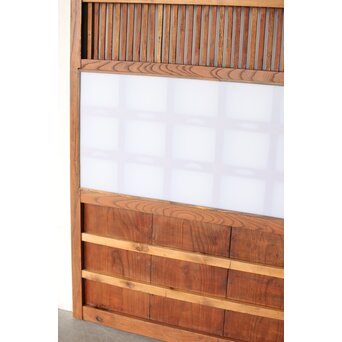 総欅 乳白色アクリル板仕様 飴色蔵戸　W0192Y 