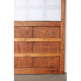 総欅 乳白色アクリル板仕様 飴色蔵戸　W0192Y 