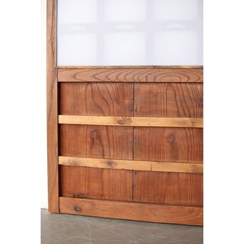 総欅 乳白色アクリル板仕様 飴色蔵戸　W0192Y 