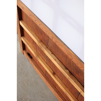 総欅 乳白色アクリル板仕様 飴色蔵戸　W0192Y 