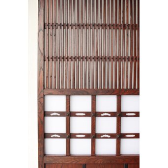 総欅 乳白色アクリル板仕様 飴色蔵戸　W0192Y 