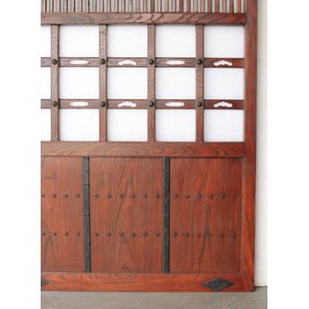 総欅 乳白色アクリル板仕様 飴色蔵戸　W0192Y 