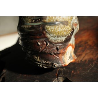 熊野九郎右衛門 熊志乃 汲古 徳利 共箱 おまけのぐい呑み付き　P540 