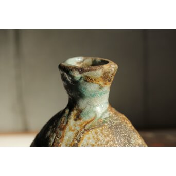 熊野九郎右衛門 熊志乃 汲古 徳利 共箱 おまけのぐい呑み付き　P540 