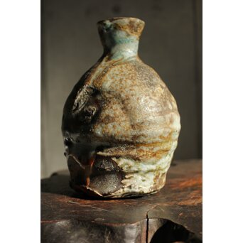 熊野九郎右衛門 熊志乃 汲古 徳利 共箱 おまけのぐい呑み付き　P540 