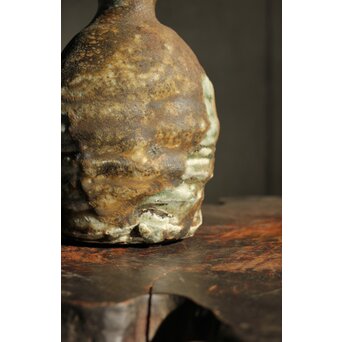 熊野九郎右衛門 熊志乃 汲古 徳利 共箱 おまけのぐい呑み付き　P540 