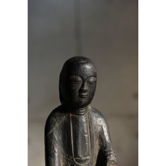 木彫 地蔵菩薩像 民間仏　X585 