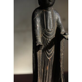 木彫 地蔵菩薩像 民間仏　X585 