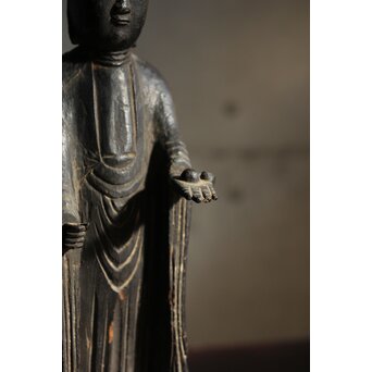 木彫 地蔵菩薩像 民間仏　X585 