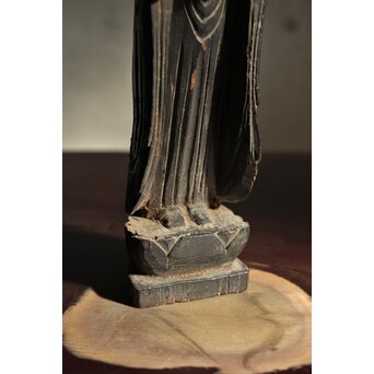 木彫 地蔵菩薩像 民間仏　X585 