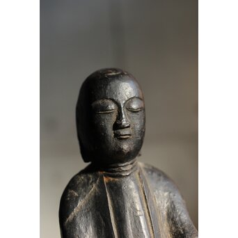 木彫 地蔵菩薩像 民間仏　X585 