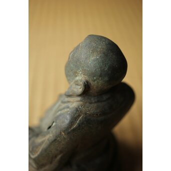 明代か 古銅布袋坐像　M454 