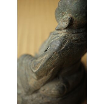 明代か 古銅布袋坐像　M454 