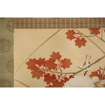 木村武山 花鳥画 絹本軸装　Z629 