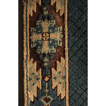 赤穂緞通 一畳敷 忠臣蔵/利剣文 縁矢羽文　U373 