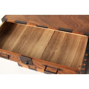 総欅 観音開 帳場箪笥　C412 