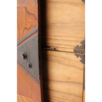 総欅 観音開 帳場箪笥　C412 