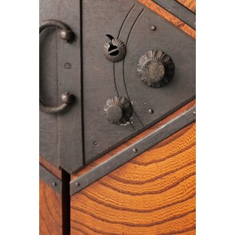 総欅 観音開 帳場箪笥　C412 