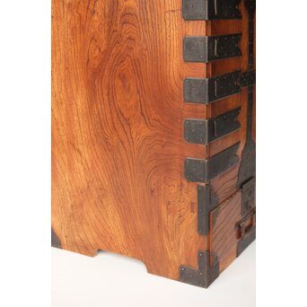 総欅 観音開 帳場箪笥　C412 