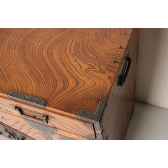 総欅 観音開 帳場箪笥　C412 