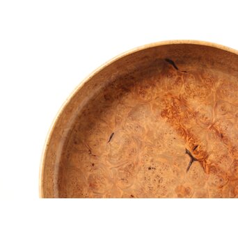 花梨か 瘤杢丸盆　X588 