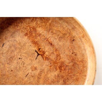 花梨か 瘤杢丸盆　X588 