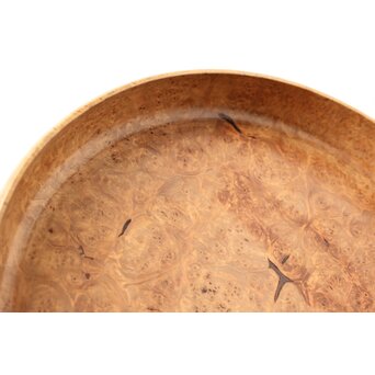 花梨か 瘤杢丸盆　X588 