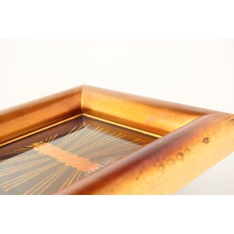 芹沢銈介【南無阿弥陀仏】木版画 額装　Z631 