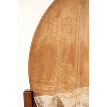 石川確治 木彫彩色【天女】円形レリーフ　X590 