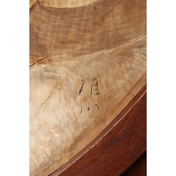 石川確治 木彫彩色【天女】円形レリーフ　X590 