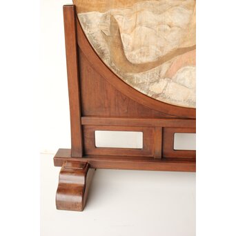 石川確治 木彫彩色【天女】円形レリーフ　X590 