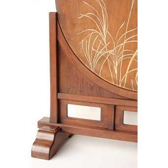 石川確治 木彫彩色【天女】円形レリーフ　X590 